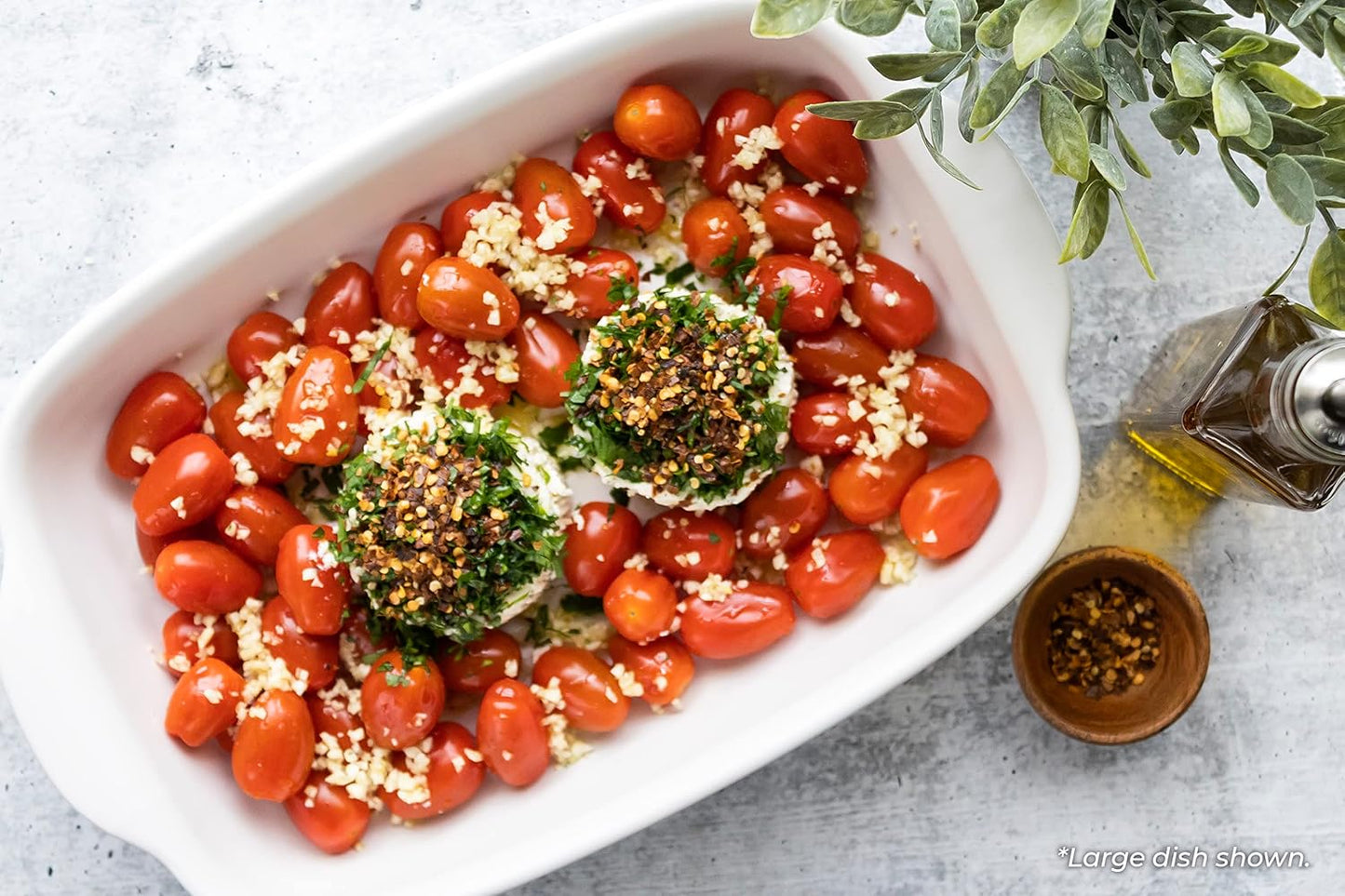 Saffron & Sage Casserole Dish Set of 3 - Baking Dishes for Oven, Contemporary White Ceramic Baking Dish Set, Heavy Duty Bakeware, Up to 500° High Heat Resistant, Dishwasher, Freezer and Food Safe