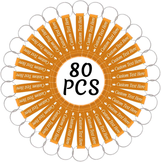 80PCS Personalized Bottle Opener Keychain Bulk Custom Beer Bottle Opener with Logo Text Engraved Wedding Bottle Opener Favors Customized Gifts for Guests Baby Shower Birthday Party-Gold