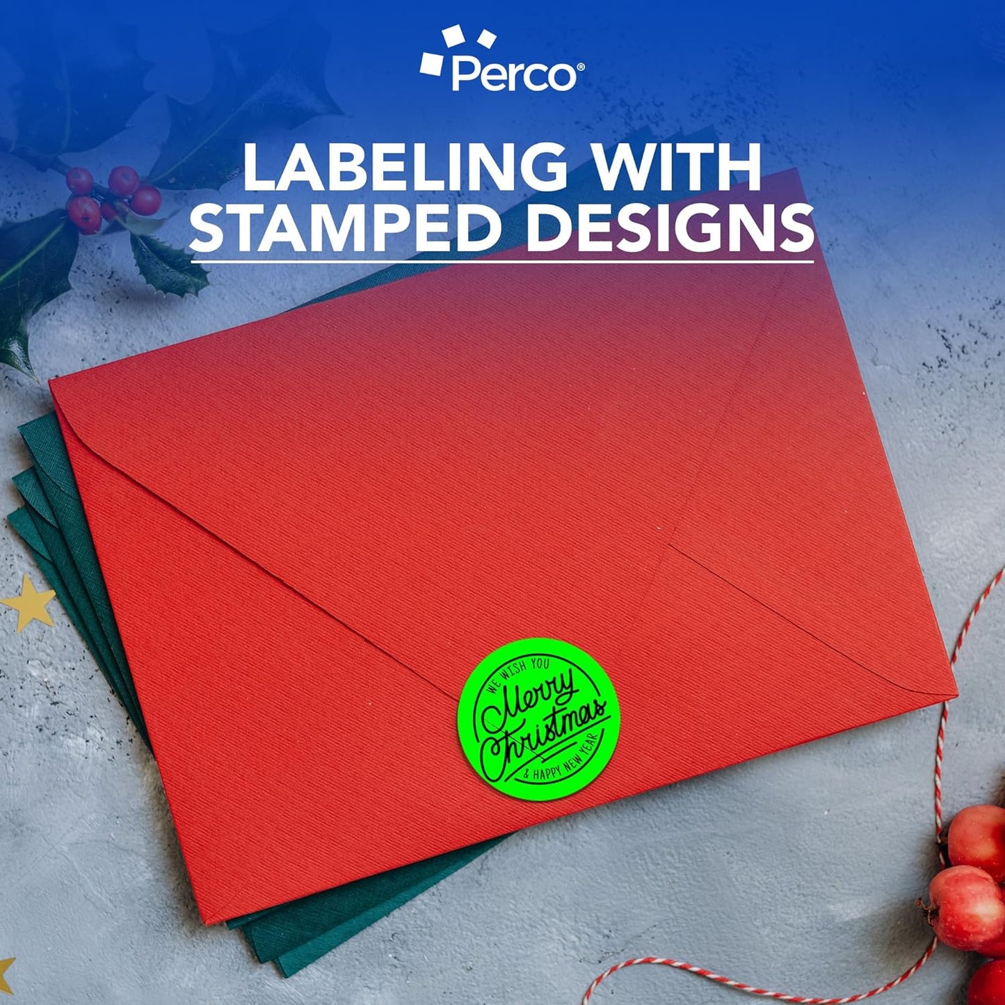 Perco Fluorescent Green 3-Inch Round Circle Dot Sticker Labels - Multi-Roll Pack (3 Rolls, 500 Labels Each) - Permanent Adhesive, Vibrant Colors, Strong Hold - Perforated for Easy Use - Made in USA