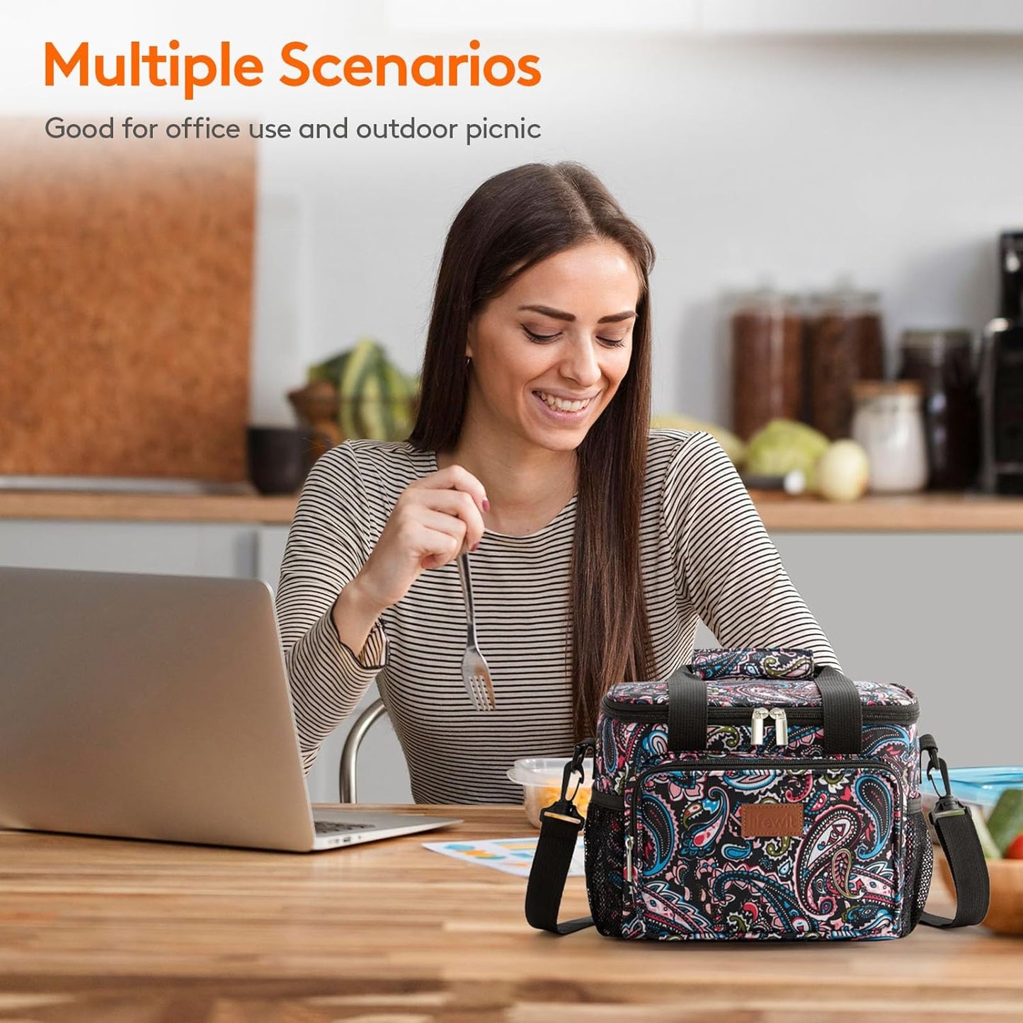 Lifewit Medium Lunch Bag Insulated Lunch Box Soft Cooler Cooling Tote for Adult Men Women, Burgundy 12-Can (9L)