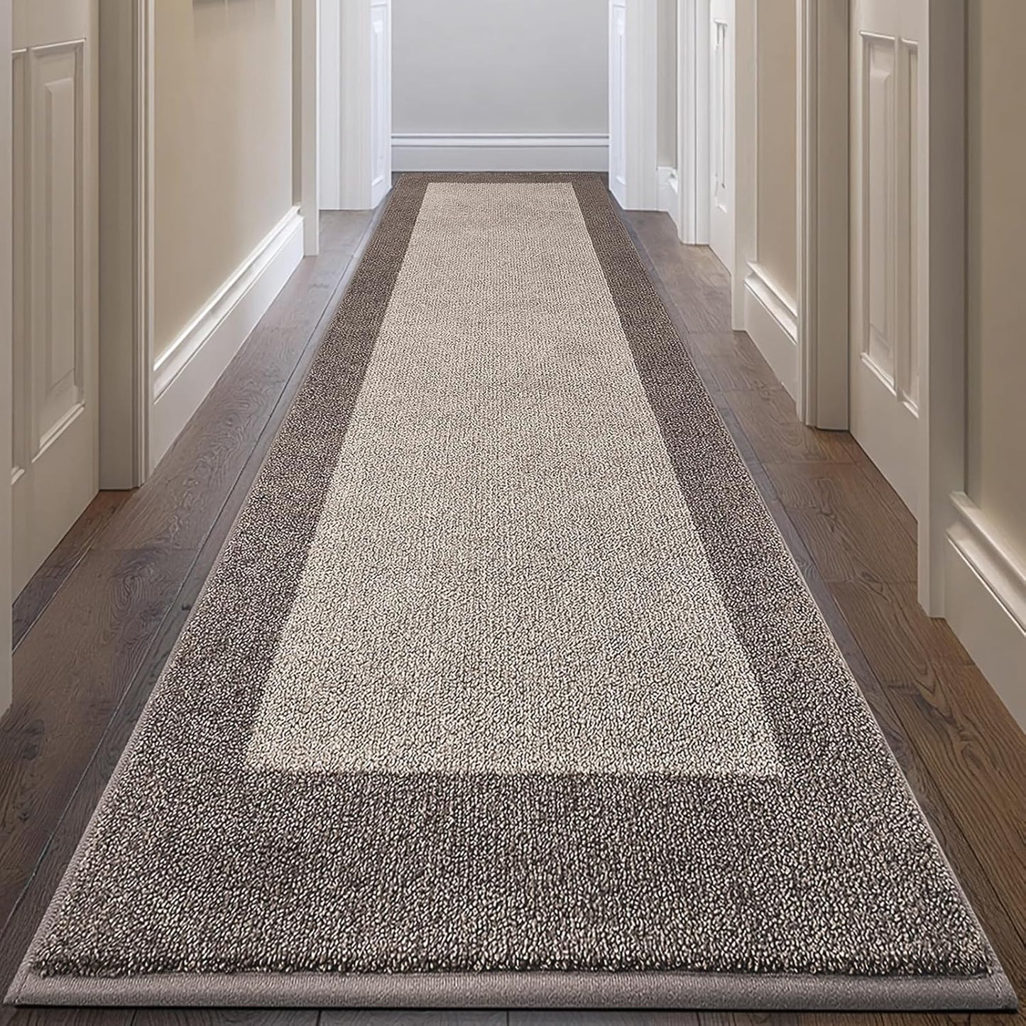 Machine Washable Runner Rug 32" x 120", Non Slip Kitchen Mat for Floor, Absorbent Entryway Rug for Kitchen, Bedroom, Living Room, Hallway, Door (Roll Packing)