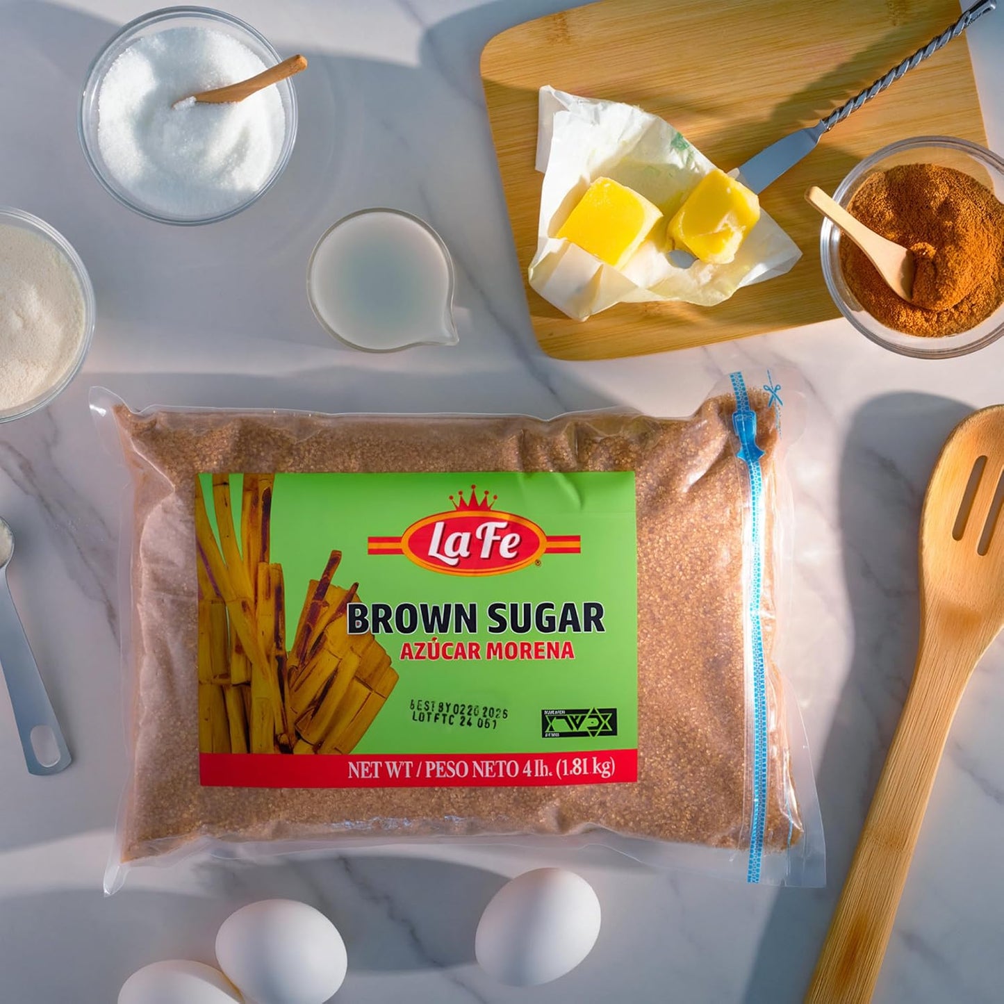 La Fe Brown Sugar 4LB - Azucar Morena - Brown Sugar for Baking