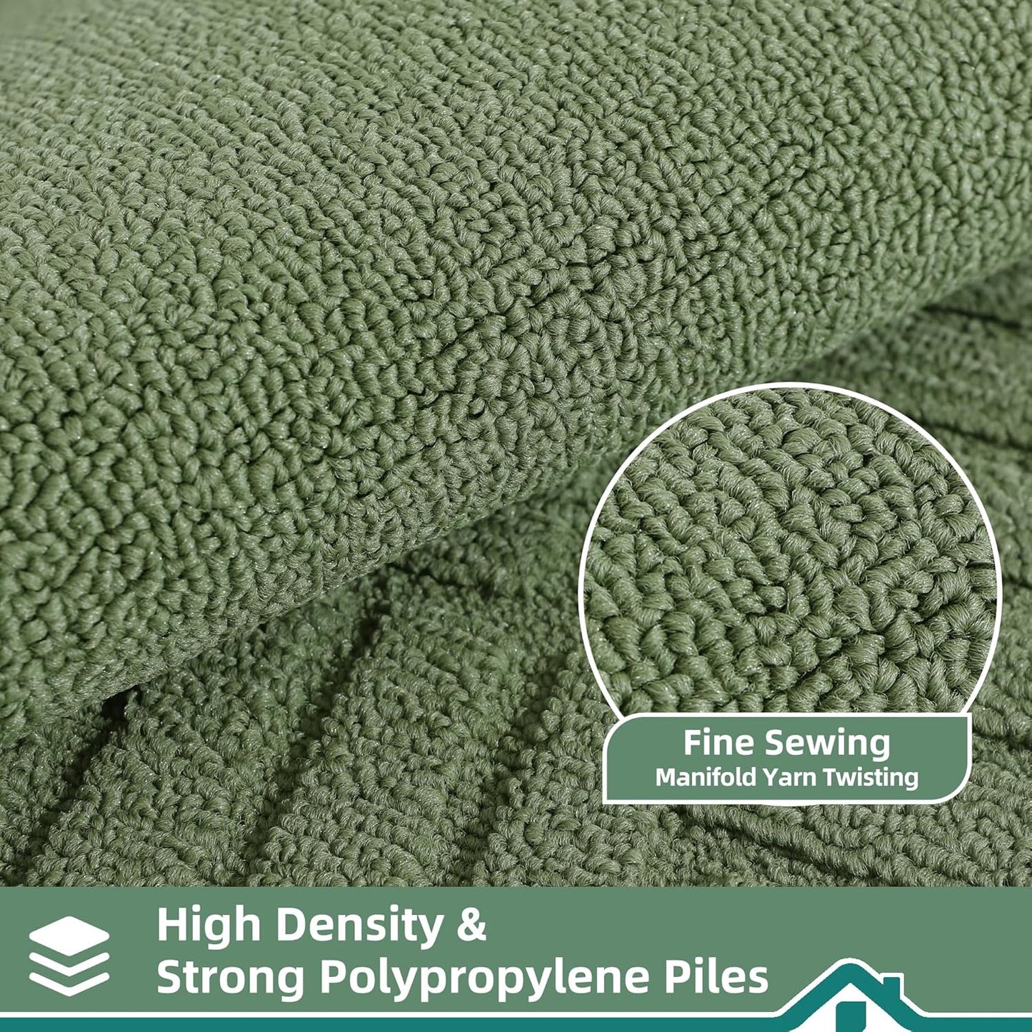 BEQHAUSE-Kitchen-Rugs-and-Mats Non Slip Kitchen Mats for Floor Absorbent Kitchen Rugs Machine Washable Kitchen Floor Mat,Green, 24”x35”