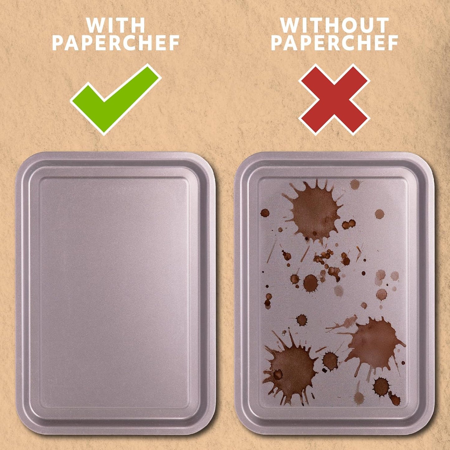 PaperChef - Large Parchment Baking Cups - Easy Release, Non-Stick Paper - 60 Count