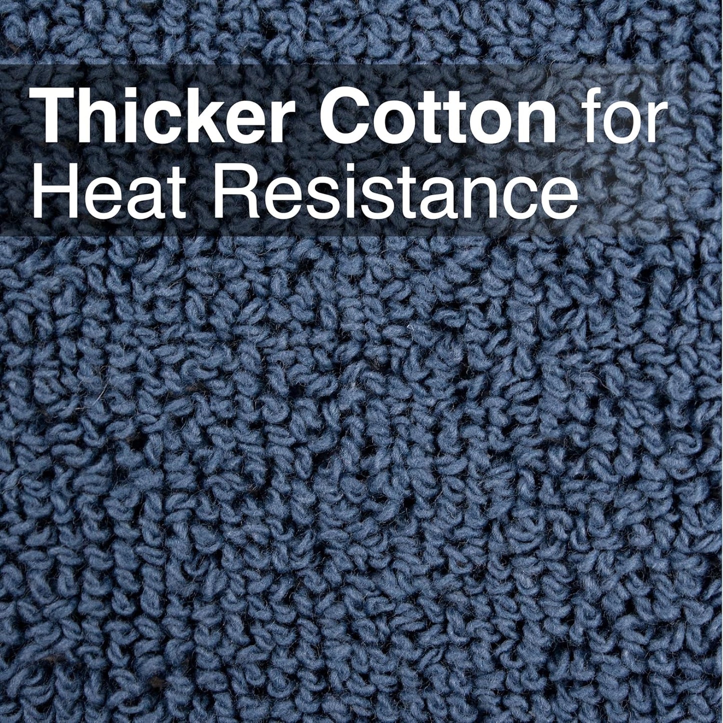 RITZ Terry Potholder & Hot Pad: Unparalleled Heat Resistant, Durable 100% Cotton – Ergonomically Designed for Optimal Grip – Easy-Care Machine Washable – 4-Pack, Federal Blue