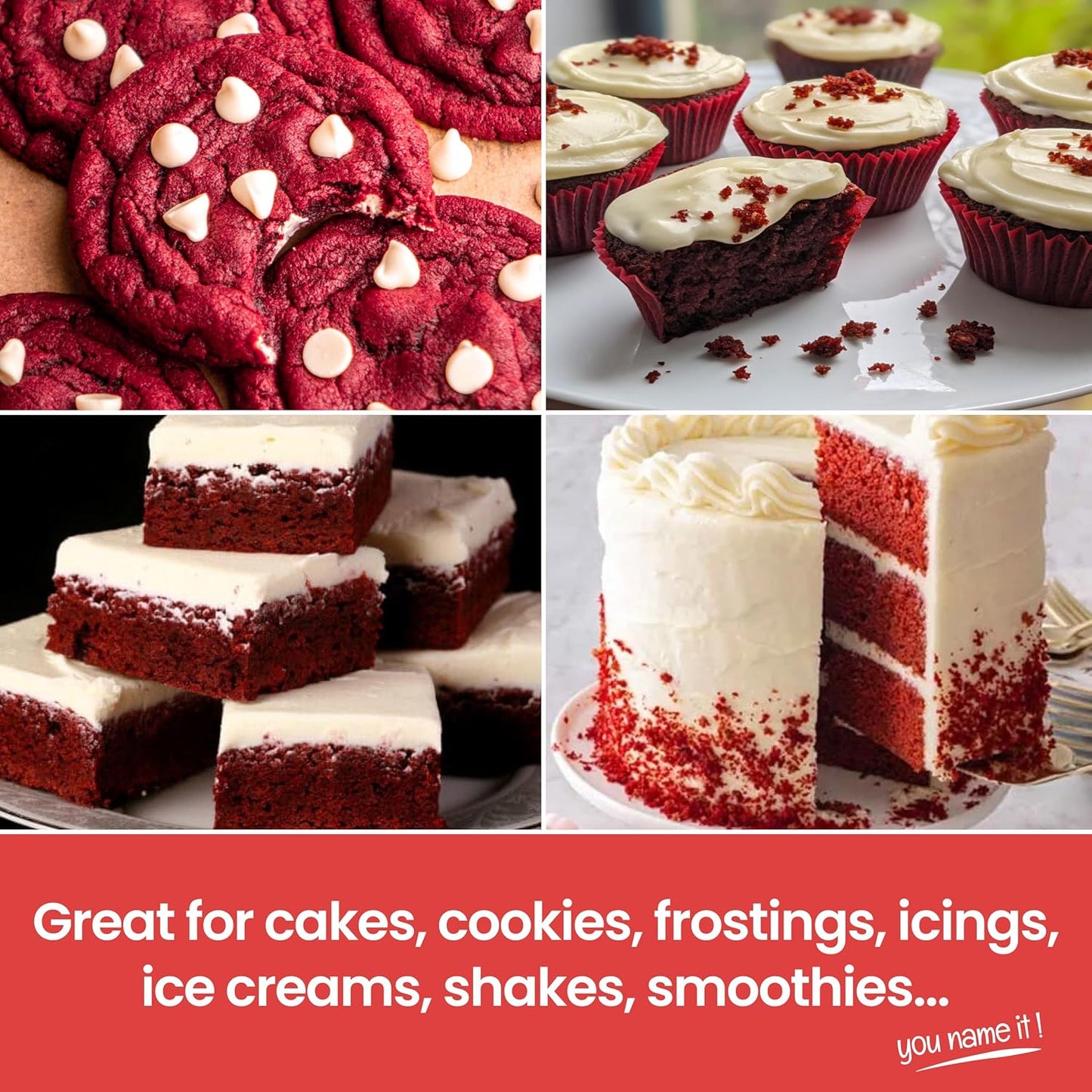 LorAnn Oils Red Velvet Bakery Emulsion: True Essence, Ideal for Boosting Fruit Tones in Cakes, Cookies & Desserts, Gluten-Free, Keto-Friendly, Extract Substitute Essential for Your Kitchen, 4 Oz