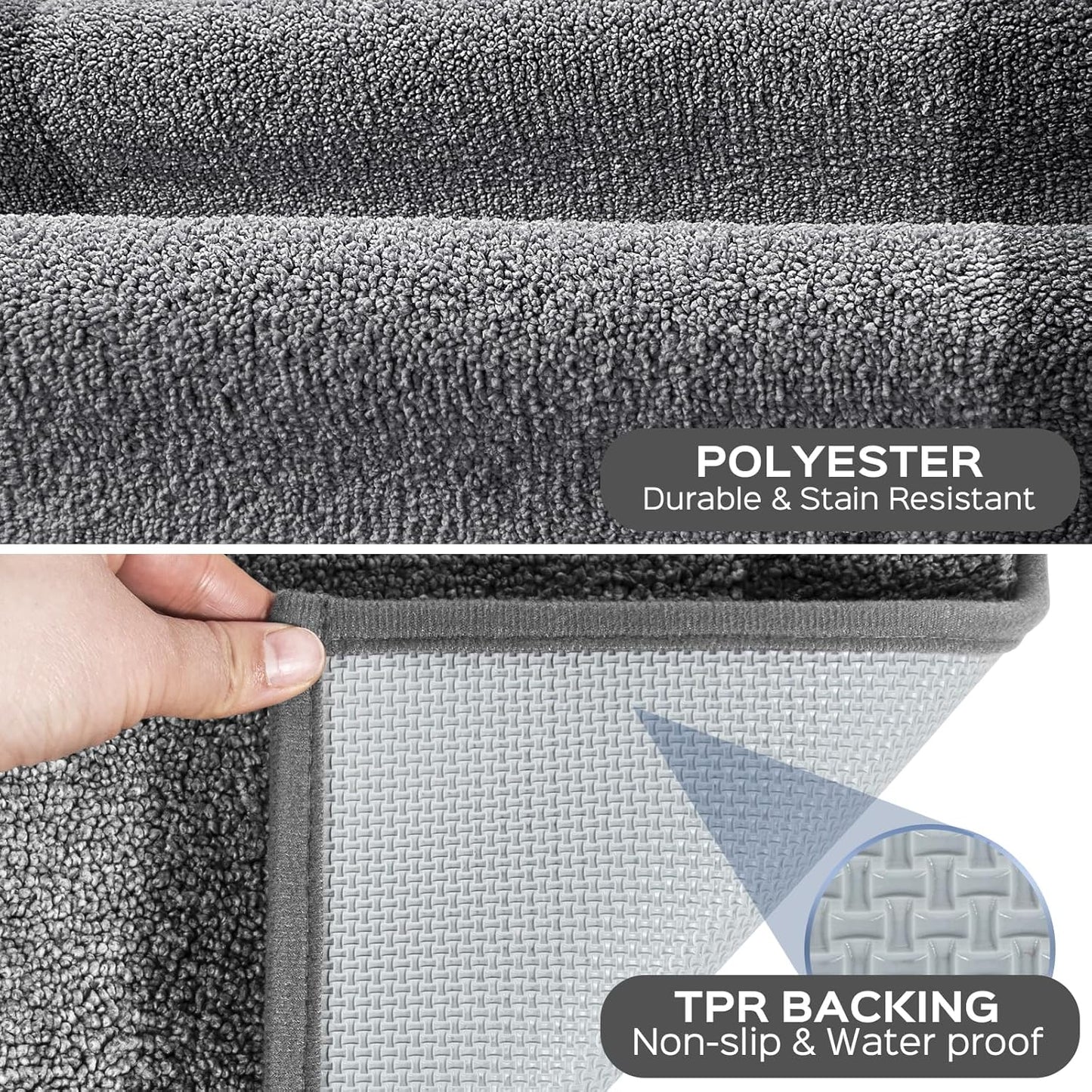 Machine Washable Kitchen Rug 24" x 84", Non Slip Kitchen Mat for Floor, Absorbent Entrance Runner Rug for Bedroom, Hallway, Bathroom, Door (Roll Packing)