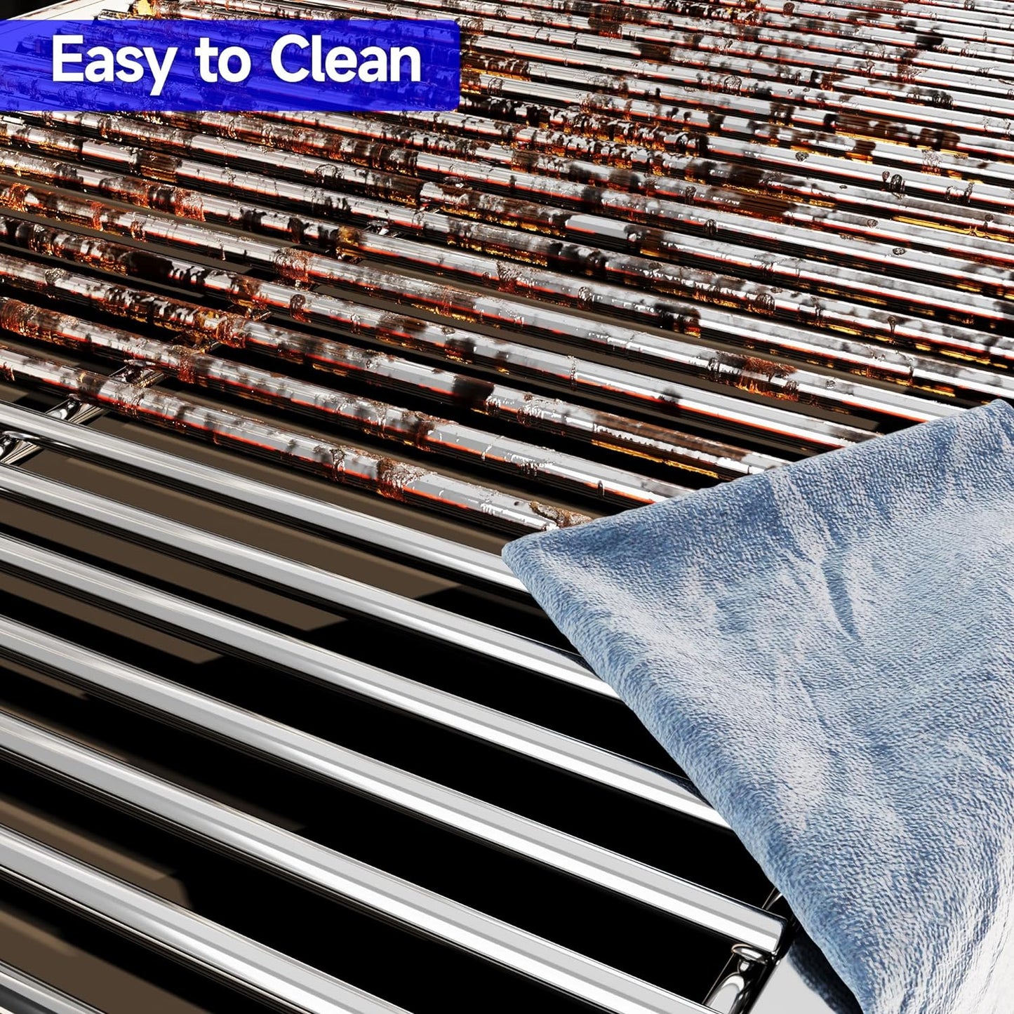 Stainless Steel Cooking Grill Grates Replacement for 16517 Bull BBQ Angus, Brahma, Lonstar Select, Outlaw Steer Premium, Lonestar Select, 7 Burner Premium, 19.25" x 30"