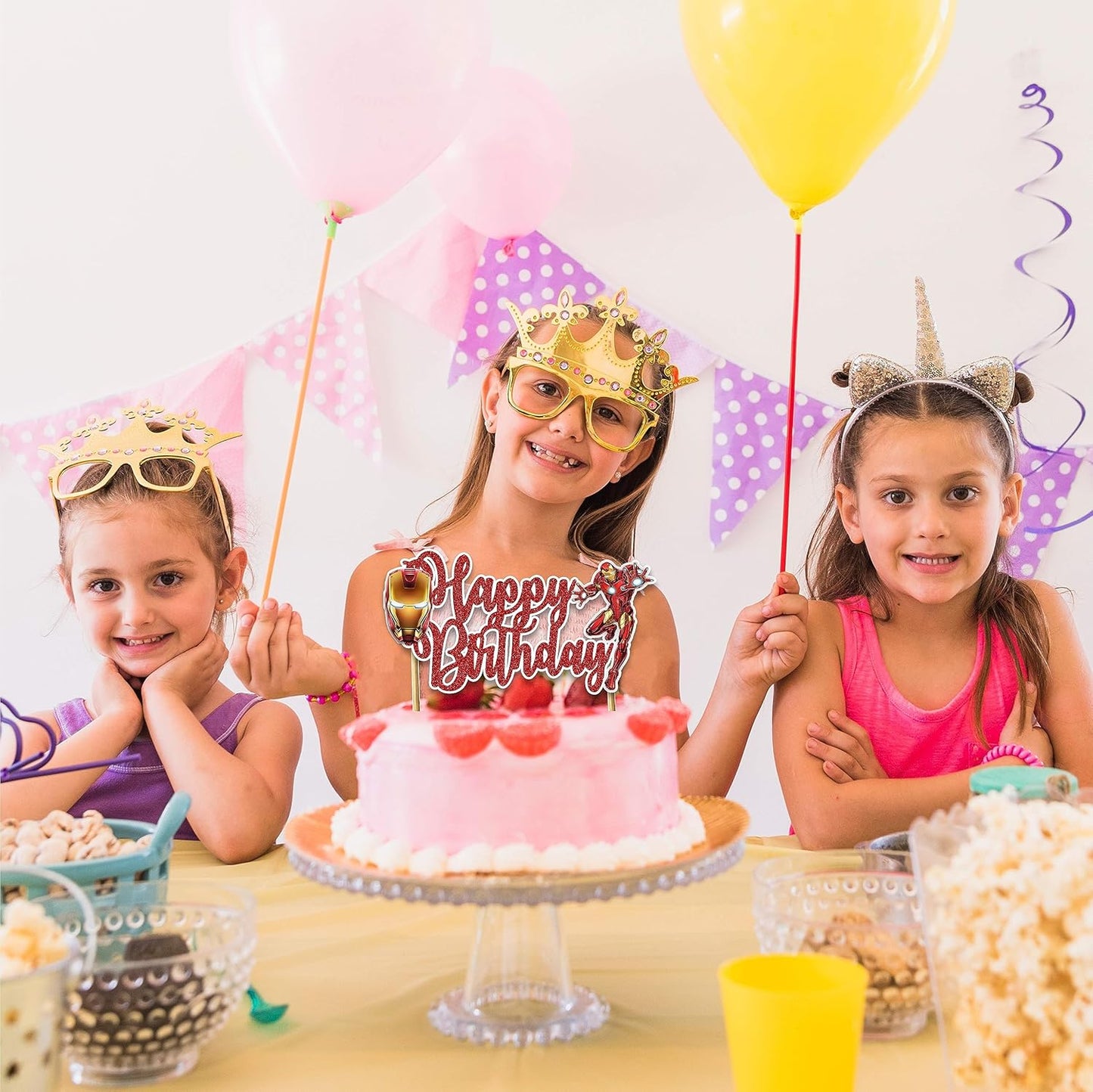 Irn man Happy Birthday Cake Topper - Birthday Decorations.