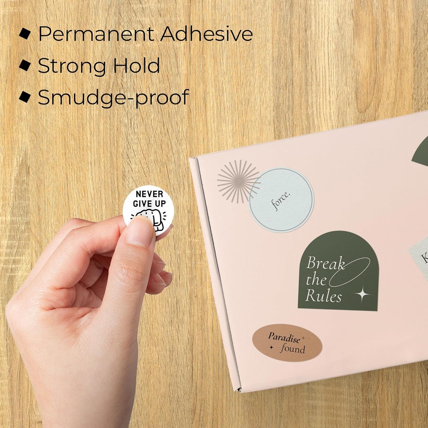 Perco White 1-Inch Perforated Circle Dot Thermal Sticker Labels — 735 Stickers/Roll, Direct Thermal Printer Compatible—with Permanent Adhesive for Color Coding, Garage Sales, Crafts—Made in USA