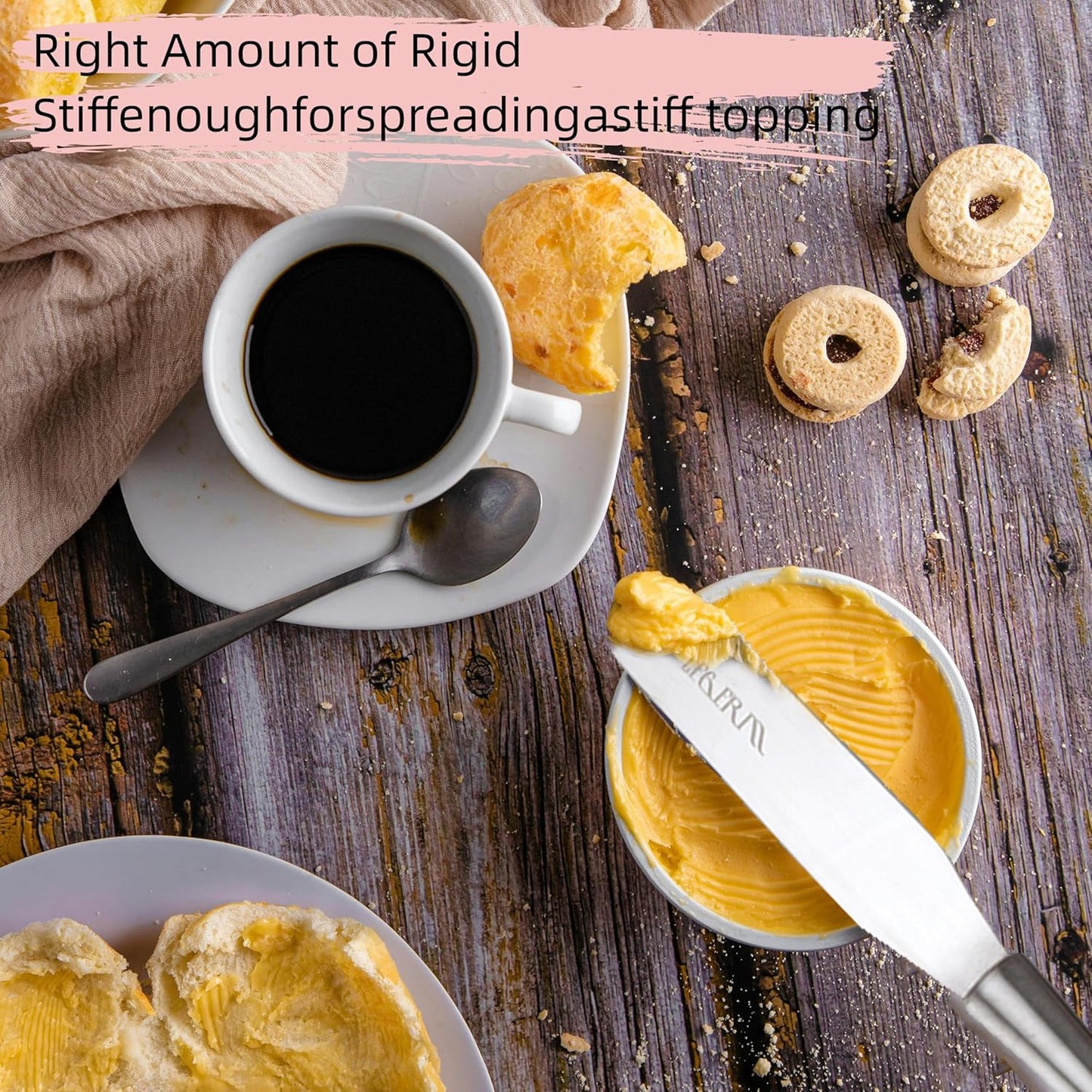 Cake Frosting Spatula Set, 4 6 8 10 Inch Straght Icing Spreader Knife For Baking, Decorating Cakes