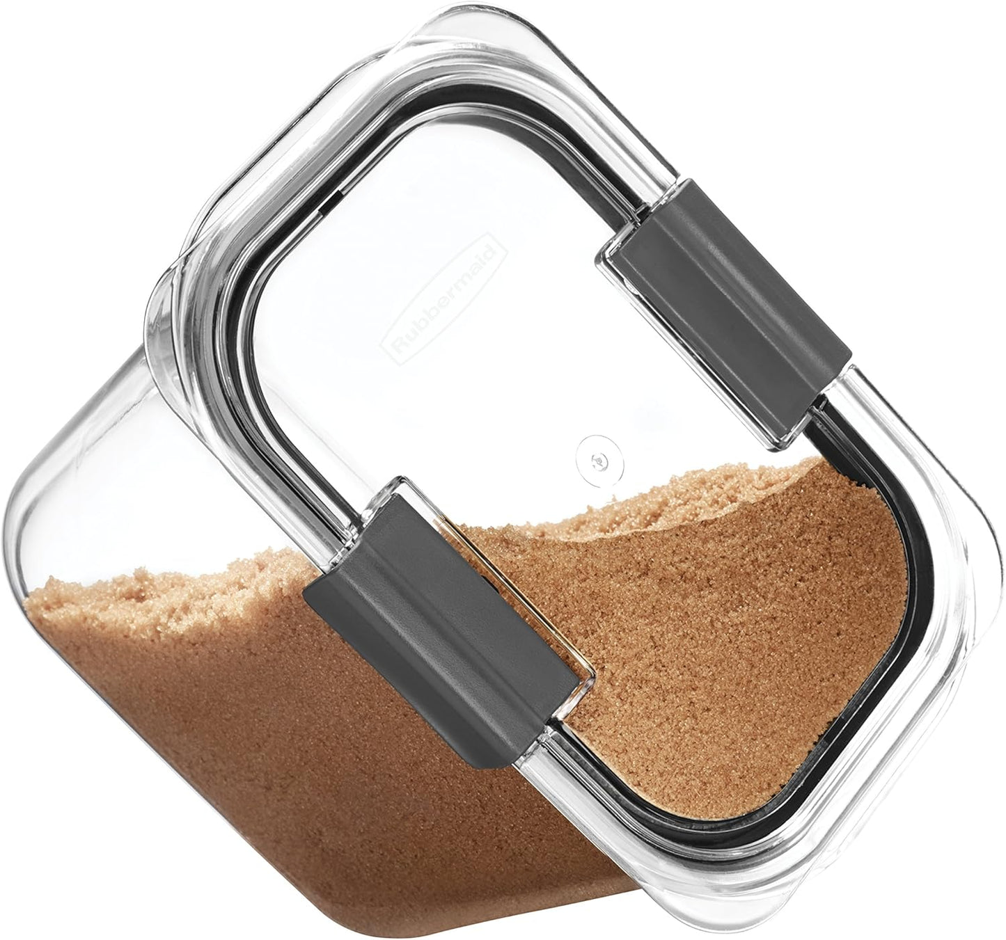 Rubbermaid Brilliance 12-Cup Airtight Food Storage Container, Perfect for Pantry Staples, Clear/Grey