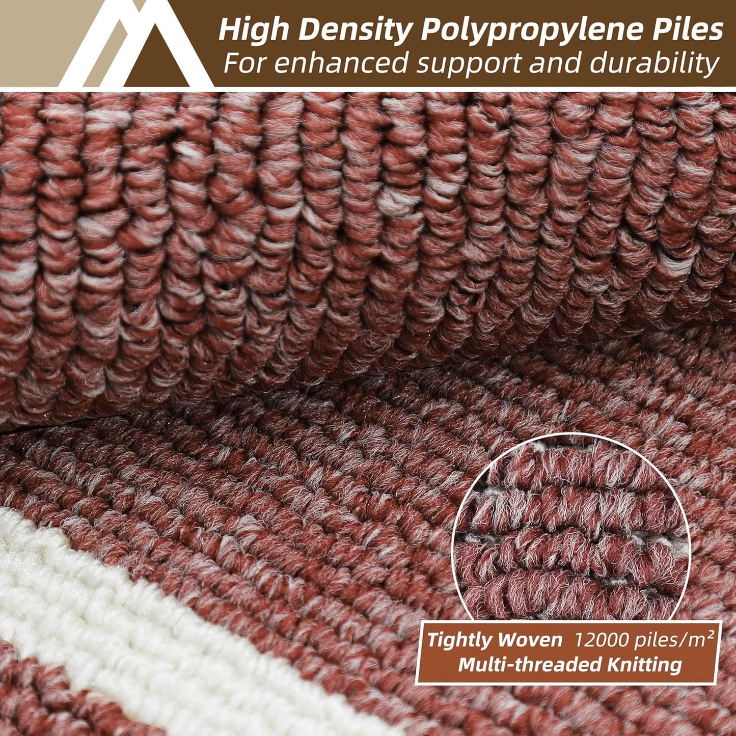 COSY HOMEER Long Kitchen Floor Mats for in Front of Sink Super Absorbent Kitchen Rugs and Mats 24"x79" Non-Skid Kitchen Mat Standing Mat Washable,Polypropylene,Red,Frame