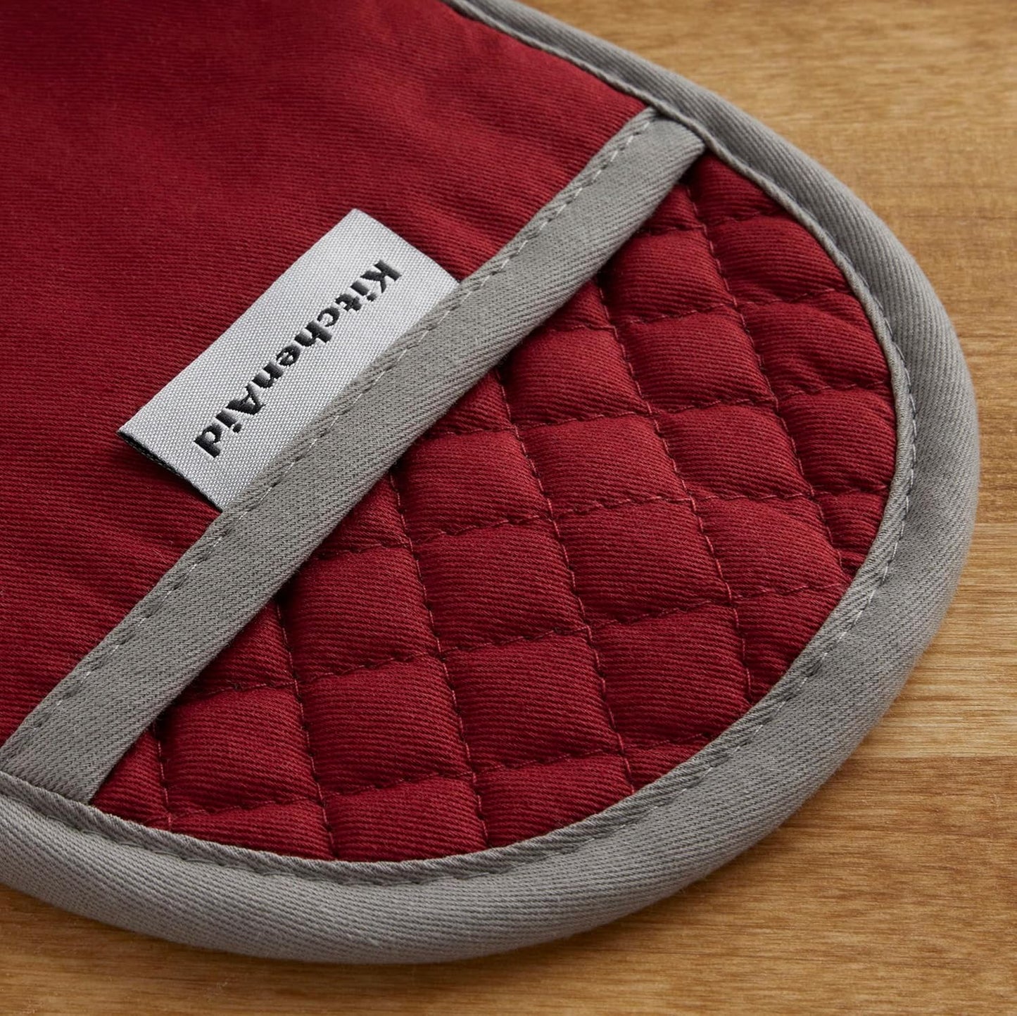 KitchenAid Asteroid Pot Holder 2-Pack Set, Smoked Paprika Red, 6.5"x10"