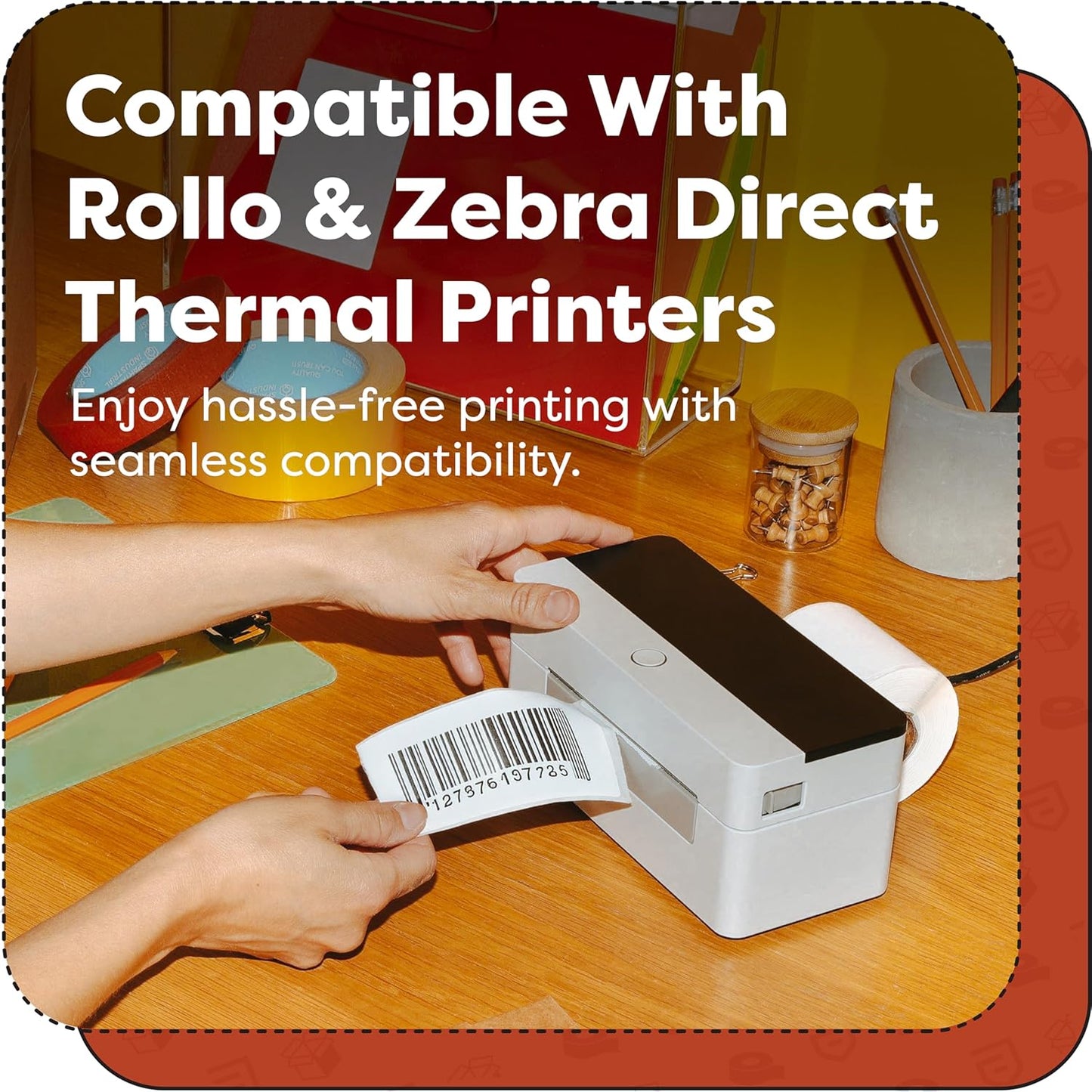 Aegis Adhesives - 4” X 1” Direct Thermal Labels for Barcodes, Address, Perforated & Compatible with Rollo, Zebra, & Other Desktop Label Printers (10 Rolls, 1300/Roll)