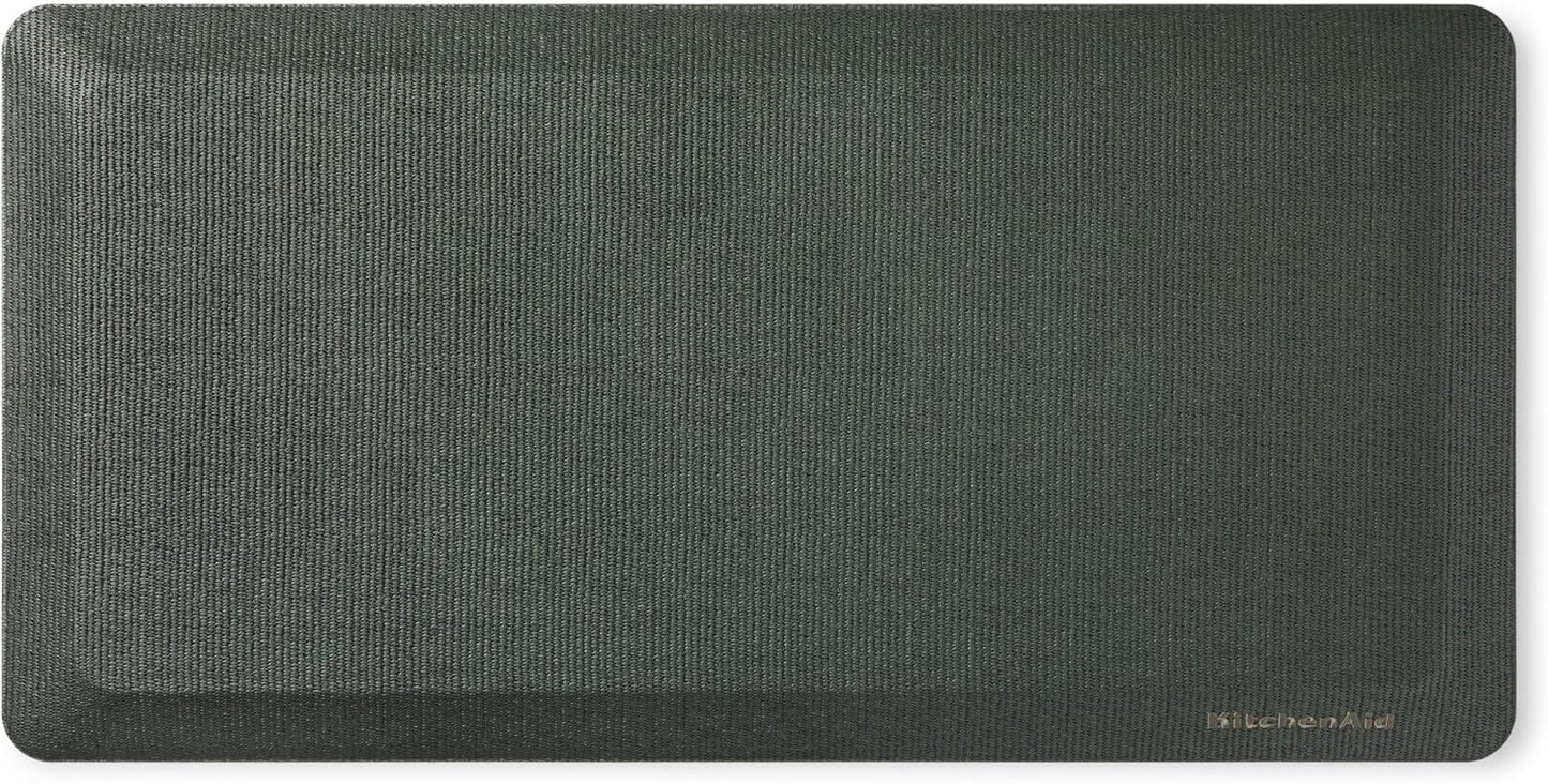KitchenAid Gourmet Series Kitchen Comfort Gel Mat, Solid Basketweave, Deep Forest Green, 20"x39"