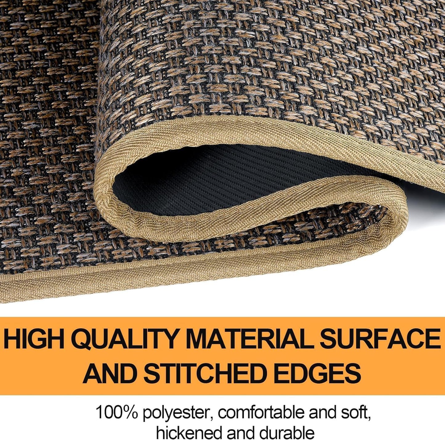 Kitchen Mat 1 PCS, Cushioned Non Slip Rugs for Kitchen Floor, Absorbent Runner Comfort Standing Mats Washable for Kitchen, Office, Home (Brown, 24"x36")