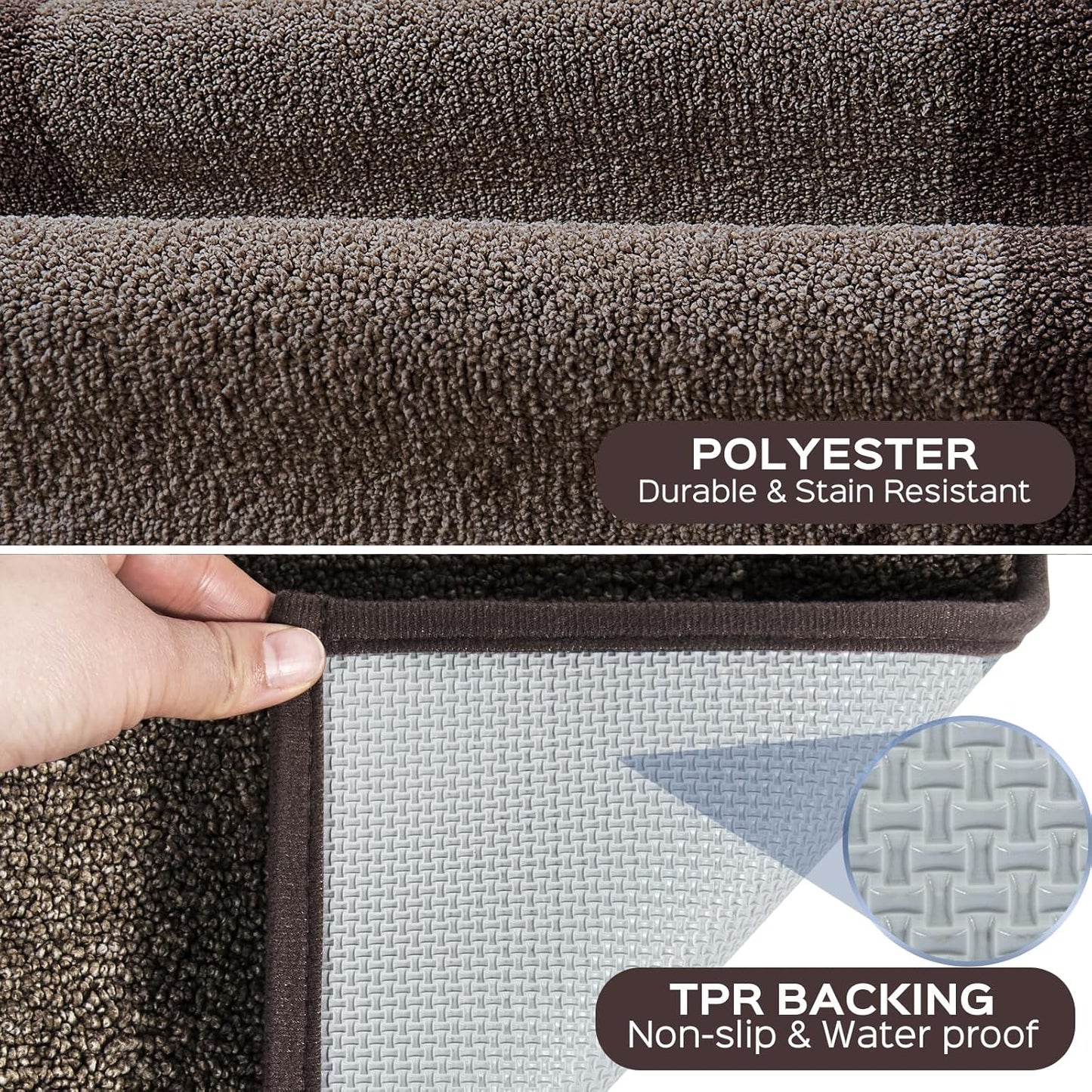 Machine Washable Kitchen Rug 24" x 36", Non Slip Kitchen Mat for Floor, Absorbent Entrance Throw Rug for Bedroom, Hallway, Bathroom, Door