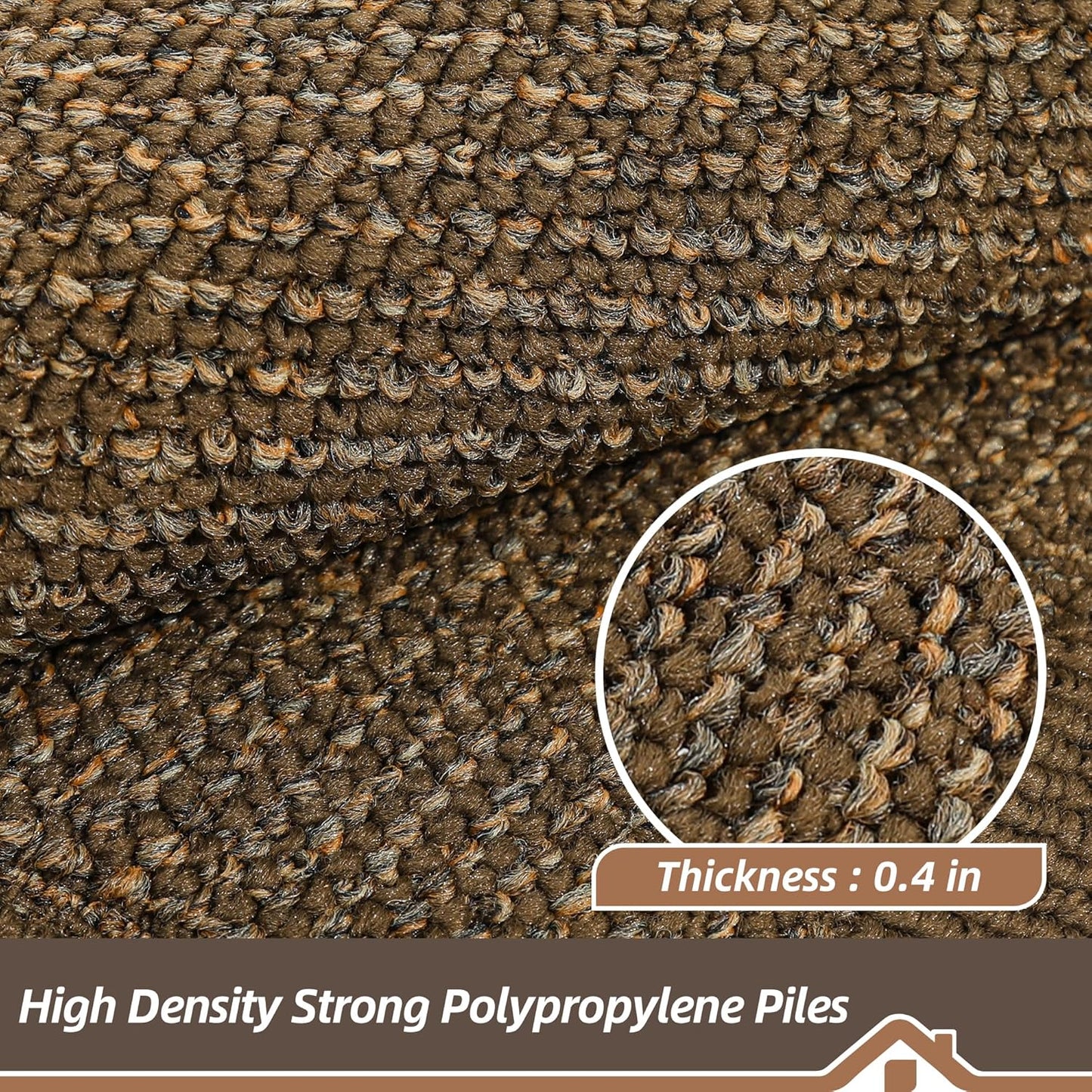 BEQHAUSE Kitchen Runner Rugs 24"x60", Kitchen Rugs Non-Slip Kitchen Mats for Floor, Absorbent and Stain Resistant Kitchen Mats, Machine Washable Rug for Kitchen, Hallway, Laundry & Sink, Brown