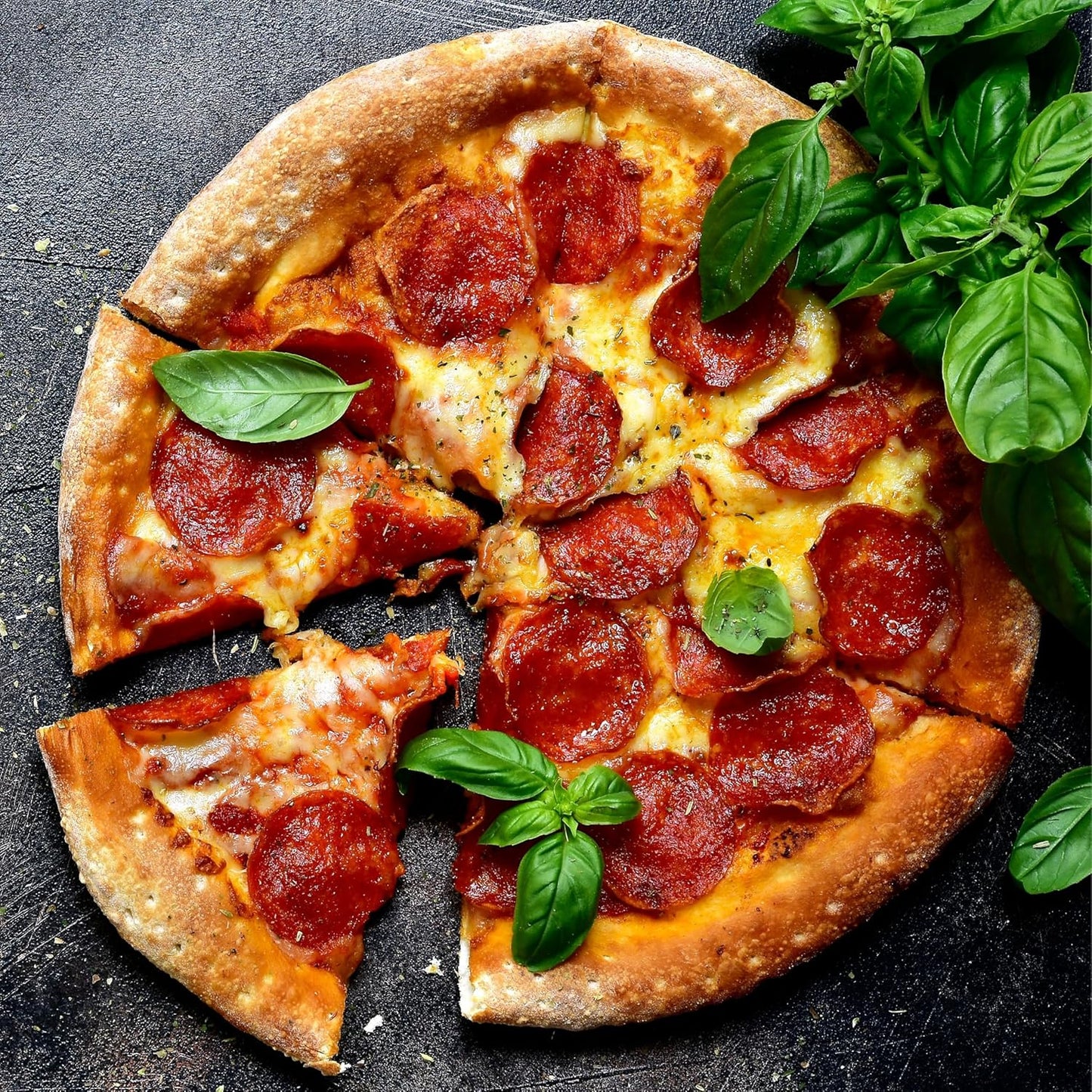 Baker's Secret Pizza Pans for Oven, Aluminized Steel Pizza Baking Pan, 2 Layers Non-stick Coating Easy Release, Dishwasher Safe - The Superb Collection (1x Pizza pan & Crisper set)